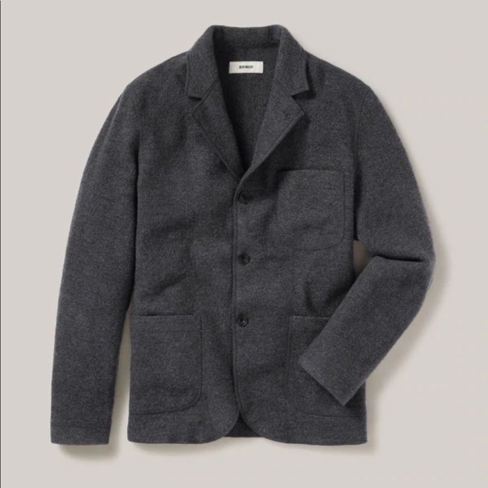 Buck Mason Felted Chore Jacket Charcoal Medium